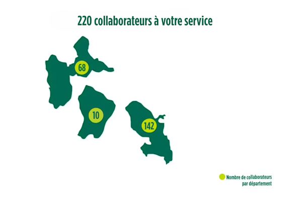 Carte collaborateurs par departement