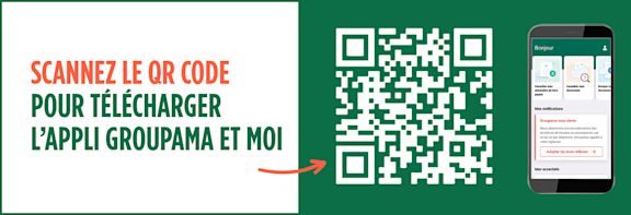 Bannière - Téléchargement appli Groupama et moi - QR Code